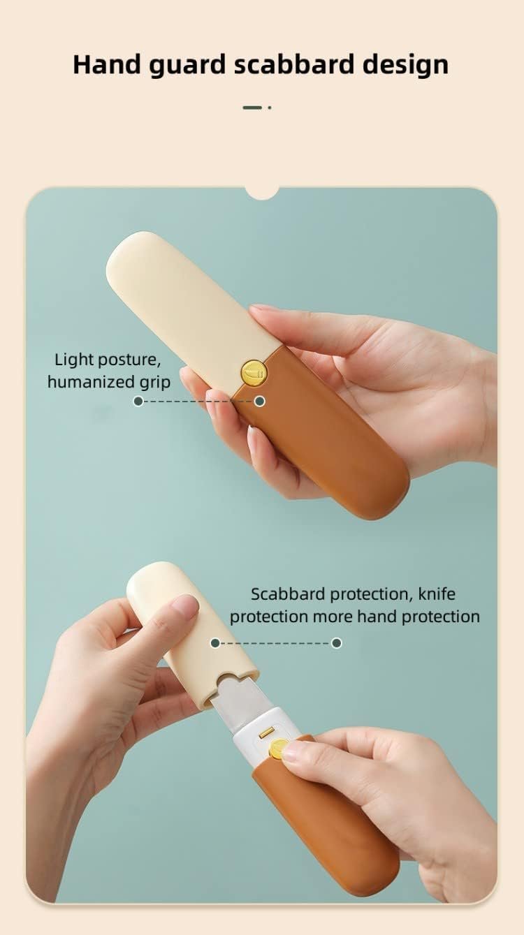 Multi-Functional 2 in 1 (Pack of 1) Stainless Steel Kitchen Knife and Peeler | Portable Peeling Tool with Protective Cover for Fruits, Vegetables, Potato | Travel, Outdoor, Camping, Hiking Use - Image 4