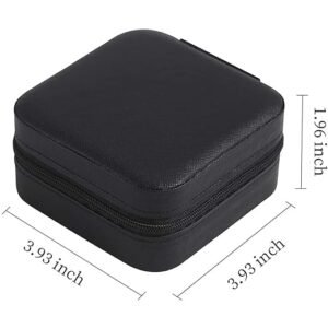 Small Jewelry Storage Box Pu Leather With Mini Portable Organizer, Zipper Travel case For rings Earrings necklace bracelets Decorative Box