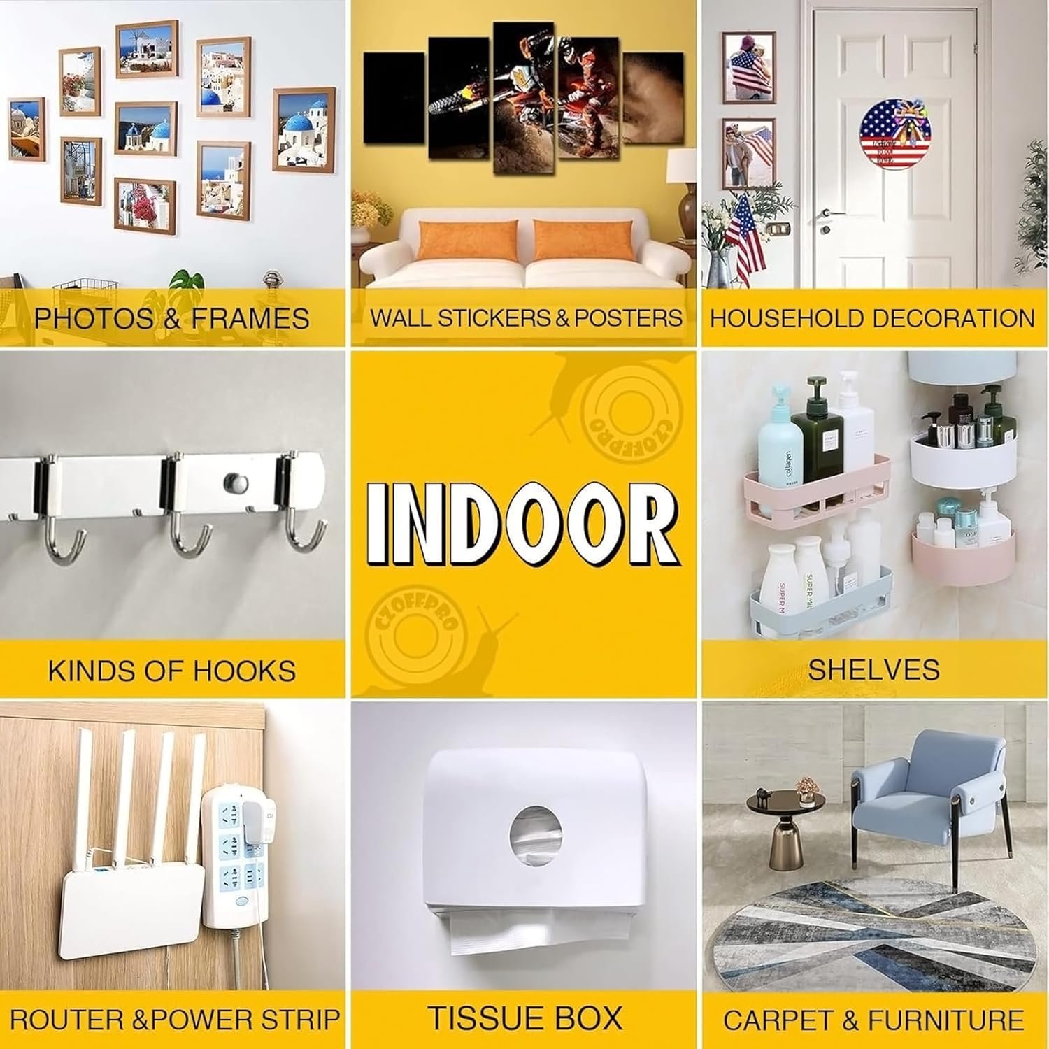 Grip Tape 3 Meter – Multipurpose Double Sided Nano Gel Strip | Heavy Duty Silicone Adhesive | Reusable, Washable, Removable | Heat Resistant, Anti-Slip Mounting Tape - Image 2