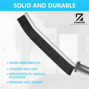 Mini Gap Cleaning Brush with Hard Bristles for Tiny Spaces | Handheld Groove Cleaner for Kitchen, Sink, Tiles, Window Tracks (Pack of 2) + 10 Flower Hooks