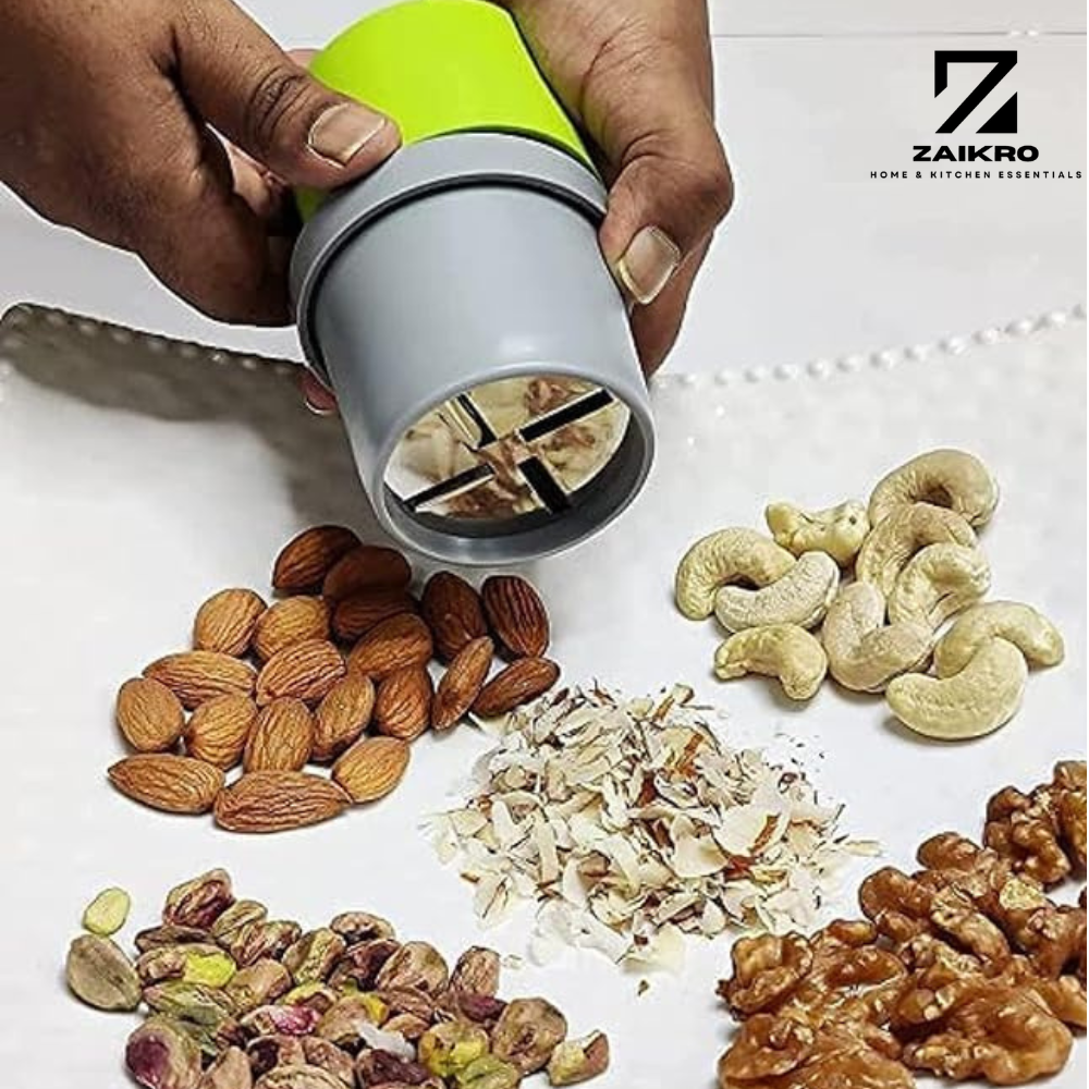 ONE Dry Fruit and Nut Cutter Slicer for Kitchen | Manual Chopper for Almond, Cashew, Walnut, Pista | Handheld Dry Fruit Slicing Tool for Home, Cooking & Gifting - Image 5