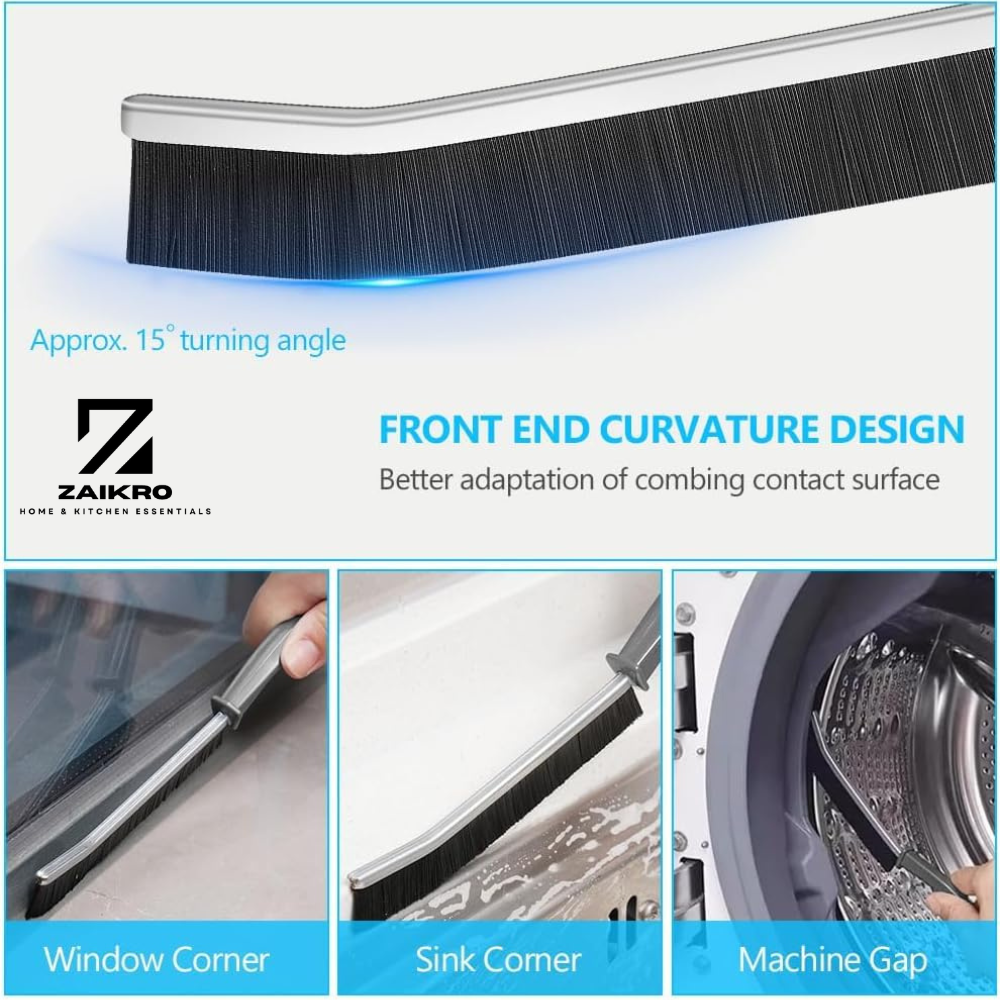 Mini Gap Cleaning Brush with Hard Bristles for Tiny Spaces | Handheld Groove Cleaner for Kitchen, Sink, Tiles, Window Tracks (Pack of 2) + 10 Flower Hooks - Image 7