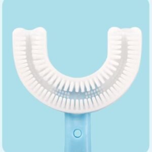 U Shaped Toothbrush for Kids (Pack of 2), Food Grade Soft Silicone Brush Head, 360° Oral Teeth Cleaning Tools, Children Infant U Shape Manual Toothbrush