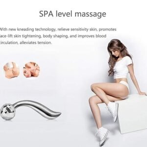 3D Massager Manual Roller (Silver) 360 Rotate Face Full Body Shape for Skin Lifting Wrinkle Remover Facial Massage, Face Roller For Men & Women