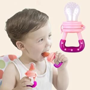 Soft Silicone Baby Feeder, Food & Fruit Feeder for 3 to 12 Months, 2 Piece BPA Free Anti Choking Fruit Pacifier, Teether for Infant ( Pack of 2)