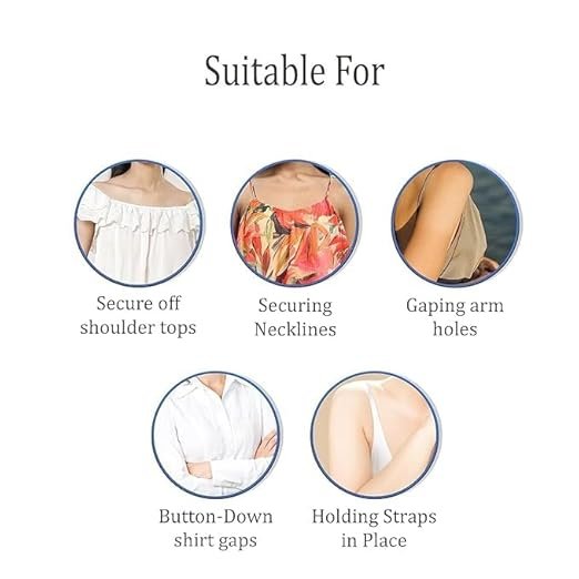 Fashion Body Tape For Women, Pack of 144 strips Medical Quality Strong Double Sided With All Day Strength Adhesive For Women, Suitable For All Skin Types, Hidden Tape - Image 4