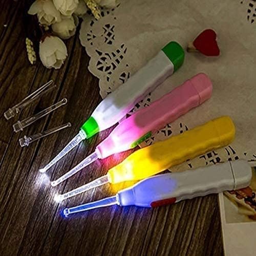 Ear Wax Cleaner 6pcs With Storage Box with Led Ear cleaner, Reusable, Stainless Steel, wax Remover Tool Kit with Curette Cleaner and Bud Cleaner - Image 2