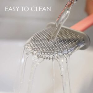 Toilet Brush and Holder Set for Bathroom, Flexible Toilet Cleaning Bowl Brush Head with Silicone Bristles, Compact Size for Storage and Organization (Pack of 1) (Multicolor)