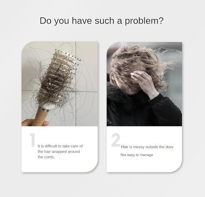 Anti Static Massage Comb with Self Cleaning For Men and women (Pack of 2 ), Retractable Rotary Lift Self-Cleaning Brush, Women's Hair Styling tool (multicolor) - Image 4