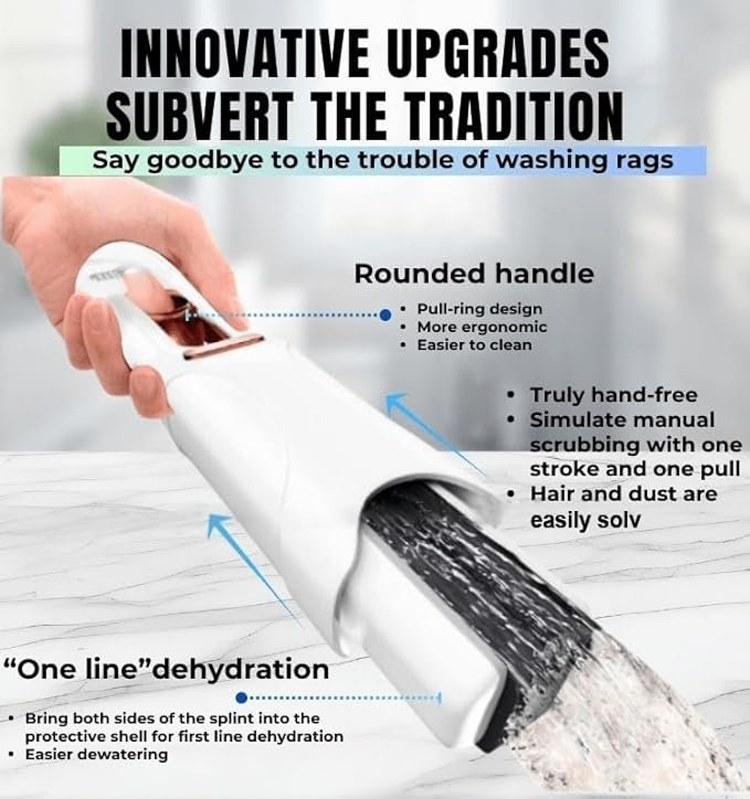 Mini Sponge Mop for Kitchen & Home Cleaning | Portable Self-Squeeze Magic Wiper | Strong Absorbent Mop for Wet & Dry Use on Bathroom, Glass, Walls, Car & Table - Image 6