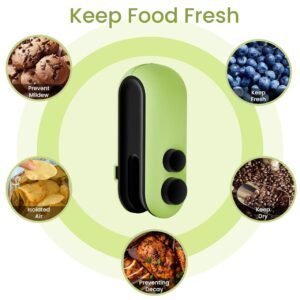 Portable Mini Sealing Machine, Handheld Packet Sealer For Food, Snacks, chips, Plastic Bag 2 in One With Cutter and USB Type C, Rechargeable (Multicolor)