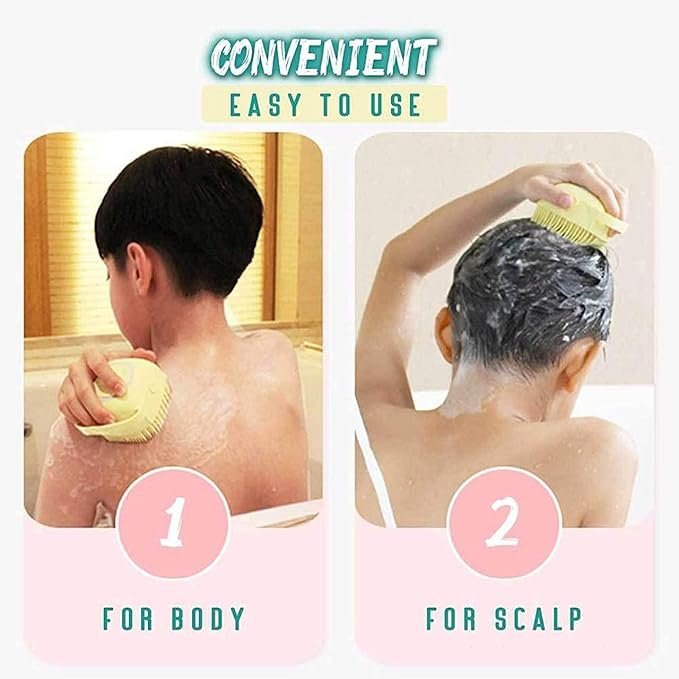 Body Scrubber With Shower Gel Dispenser, Soft Silicone Bristles For Deep Cleaning, Scalp Massage, Dead Skin Removal, Exfoliating Bath Brush, Loofah - Image 5