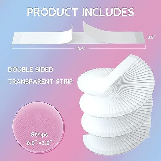 Fashion Body Tape For Women, Pack of 144 strips Medical Quality Strong Double Sided With All Day Strength Adhesive For Women, Suitable For All Skin Types, Hidden Tape - Image 8