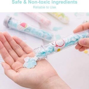 Mini Soap Paper Sheets (Pack of 4) , Portable Dissolvable Soap with Flower Petal Design in Tube | Travel-Friendly Pocket Soap for Handwashing & Hygiene