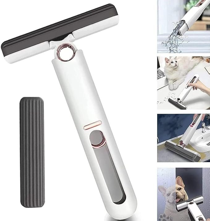 Mini Sponge Mop for Kitchen & Home Cleaning | Portable Self-Squeeze Magic Wiper | Strong Absorbent Mop for Wet & Dry Use on Bathroom, Glass, Walls, Car & Table