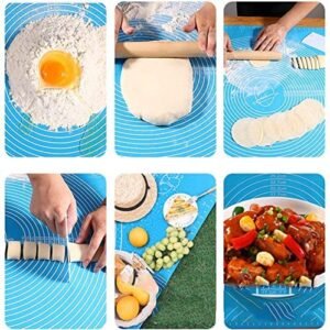 Non-Stick Stretchable Silicone Baking & Kneading Kitchen Mat with Measurements for Roti, Dough Atta, Chapati, Cake Pad Rolling Mat (50 * 40 cm) (Multicolor)