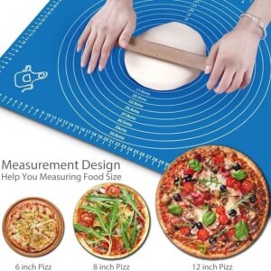 Non-Stick Stretchable Silicone Baking & Kneading Kitchen Mat with Measurements for Roti, Dough Atta, Chapati, Cake Pad Rolling Mat (50 * 40 cm) (Multicolor)