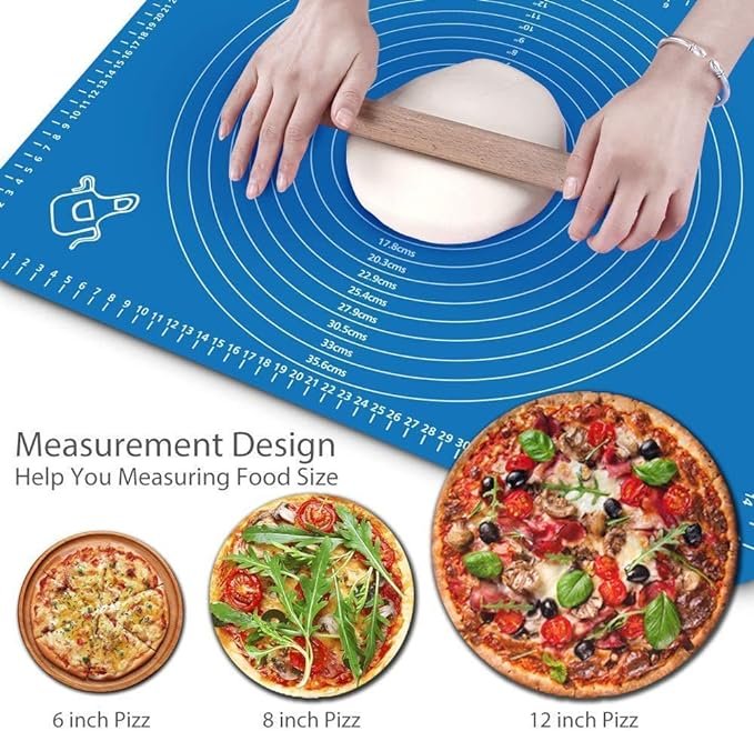 Non-Stick Stretchable Silicone Baking & Kneading Kitchen Mat with Measurements for Roti, Dough Atta, Chapati, Cake Pad Rolling Mat (50 * 40 cm) (Multicolor) - Image 9