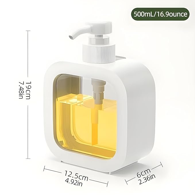 Transparent Plastic Hand Wash Dispenser with Pump for Shampoo, Dish, Liquid Soap Refillable Soap Bottle for Kitchen, Bathroom, Household use (300ml) - Image 9