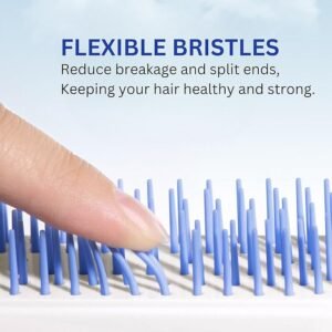 Anti Static Massage Comb with Self Cleaning For Men and women (Pack of 2 ), Retractable Rotary Lift Self-Cleaning Brush, Women's Hair Styling tool (multicolor)