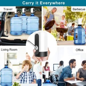 Automatic Wireless Water Can Dispenser Pump for 20 Liter Bottle | USB Rechargeable | Low Noise | High Efficiency | Portable Electric Water Pump for Home, Office, Outdoor Use