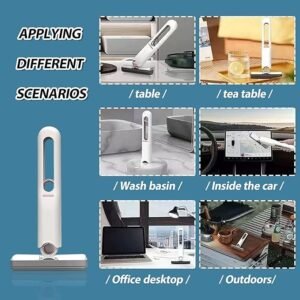 Mini Sponge Mop for Kitchen & Home Cleaning | Portable Self-Squeeze Magic Wiper | Strong Absorbent Mop for Wet & Dry Use on Bathroom, Glass, Walls, Car & Table