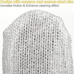 Steel Wired Dish Washing Gloves For Utensils, Dishes, Tiles, Bathroom, Kitchen, Reusable, Pet Grooming Silver Color (Pack of 1 Pair)