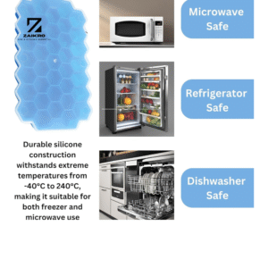 Flexible Silicone Honeycomb Ice Cube Tray (Pack of 2) | 37 Cavity Small Ice Mould for Freezer | Soft Ice Cube Maker for Whiskey, Bar, Fridge, Beverages – BPA Free & Reusable (Multicolor)